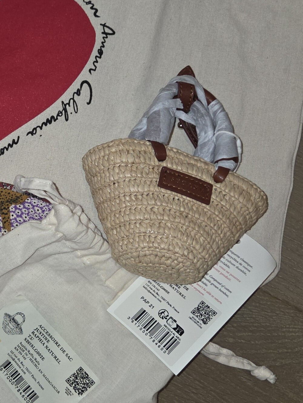 Sezane Justine Mini Basket Charm  - Brand New
